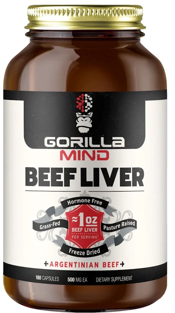 Gorilla Mind Beef Liver 180 Caps