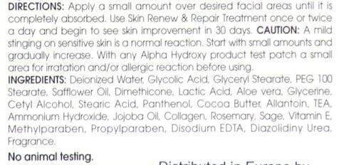 Perfect Body Parts Skin Renew and Repair Cream 8oz Alpha Hydroxy Acids fact