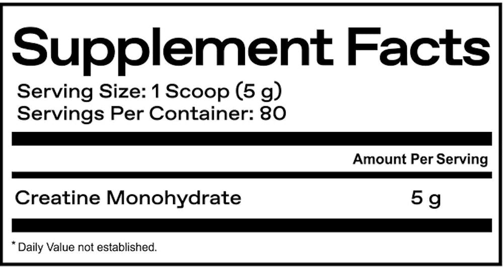 One Of One Creatine Monohydrate 8- fact