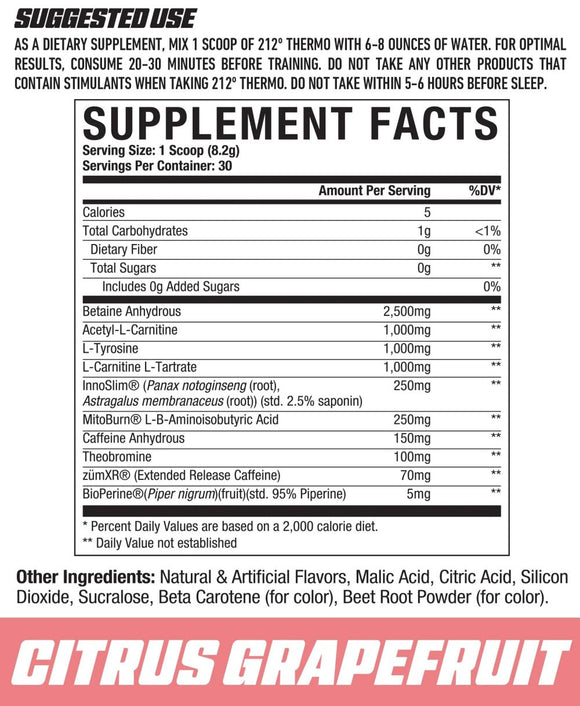 Axe & Sledge 212 Thermo High Powered Thermognic 30 Servings|Fat Burner|Bodyandfitness.com