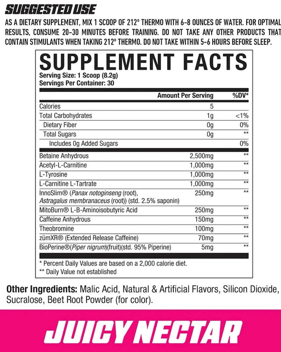 Axe & Sledge 212 Thermo High Powered Thermognic 30 Servings|Fat Burner|Bodyandfitness.com