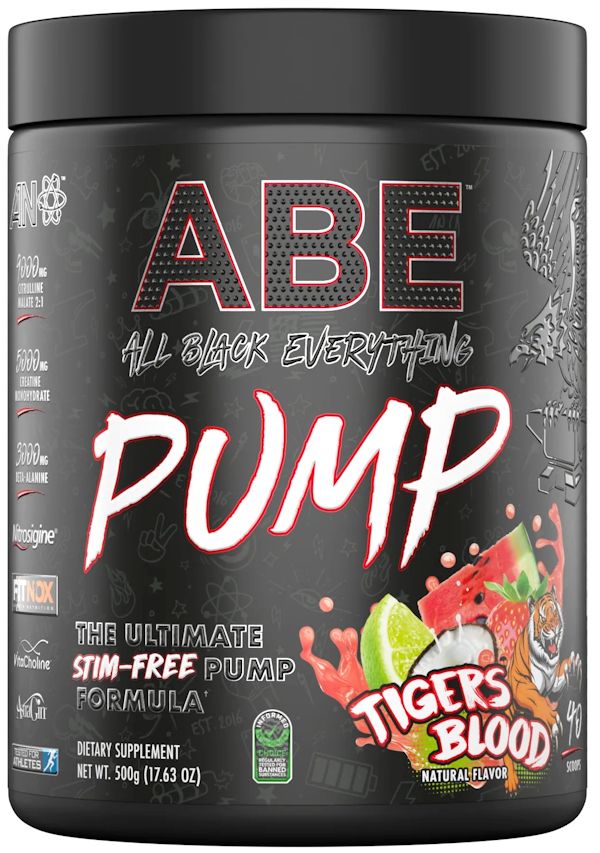 ABE Pump Non-Stim Pre-Workout tiger