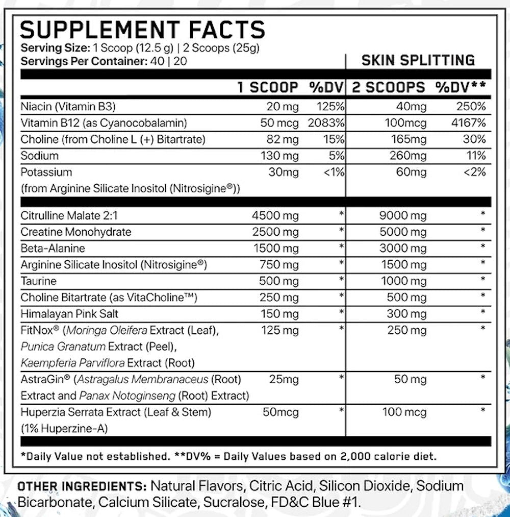 ABE Pump Non-Stim Pre-Workout facts