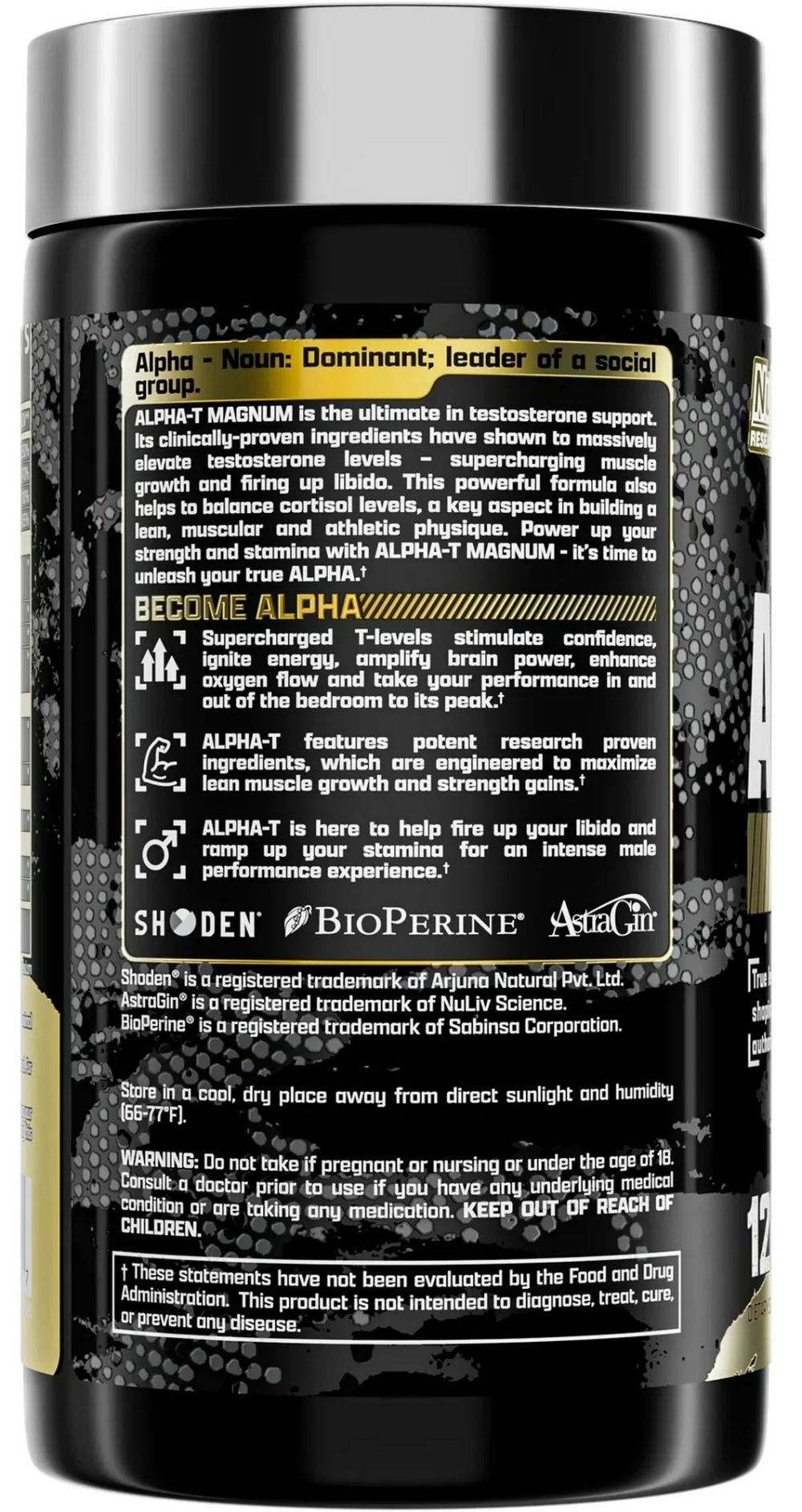 Nutrex Alpha-T Maximum 120 Capsules|Test Booster|Bodyandfitness.com