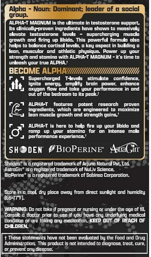 Nutrex Alpha-T Maximum 120 Capsules|Test Booster|Bodyandfitness.com