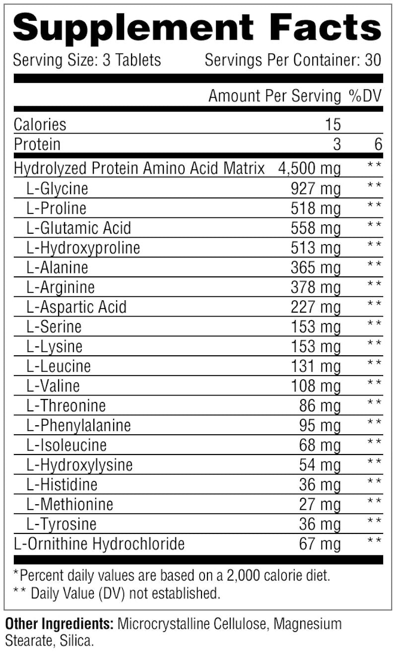 Metabolic Nutrition Amino 4500 90 Tablets fact