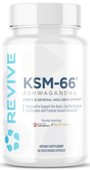 Revive Ashwagandha KSM-66 Vegetarian Capsules|Stress|Bodyandfitness.com
