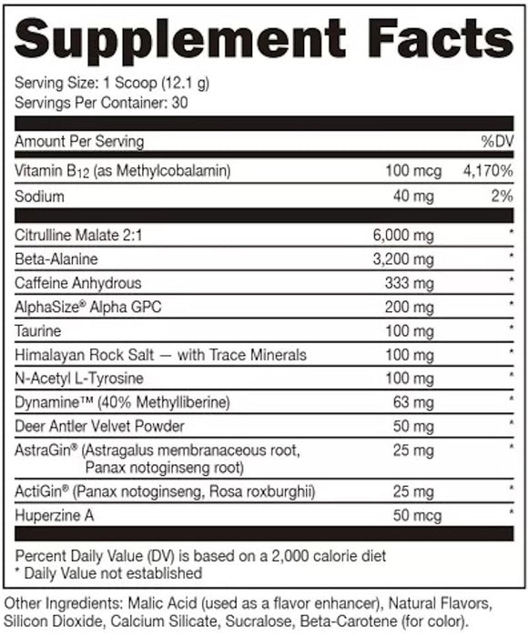 DAS Labs Bucked Up BAMF Nootropic 30 servings|Deer Antler|Bodyandfitness.com