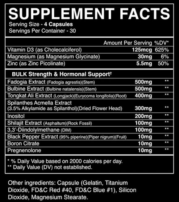 BlackMarket Bulk Pills 120 Capsules|Muscle Growth|Bodyandfitness.com