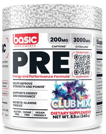 Basic Supplements Pre|Pre Workout|Bodyandfitness.com