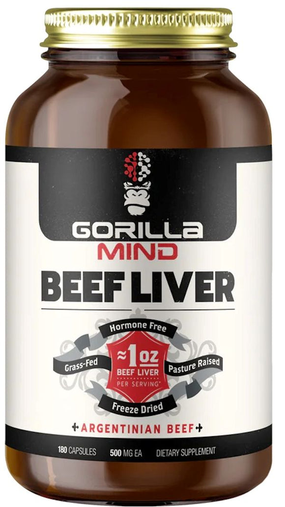 Gorilla Mind Beef Liver 180 Caps|Beef Liver|Bodyandfitness.com