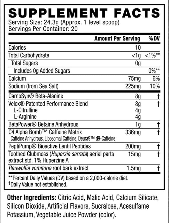 Cellucor C4 AlphaBomb|Muscle Pumps|Bodyandfitness.com