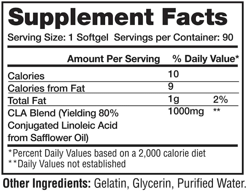 Gaspari Nutrition CLA 90 fact