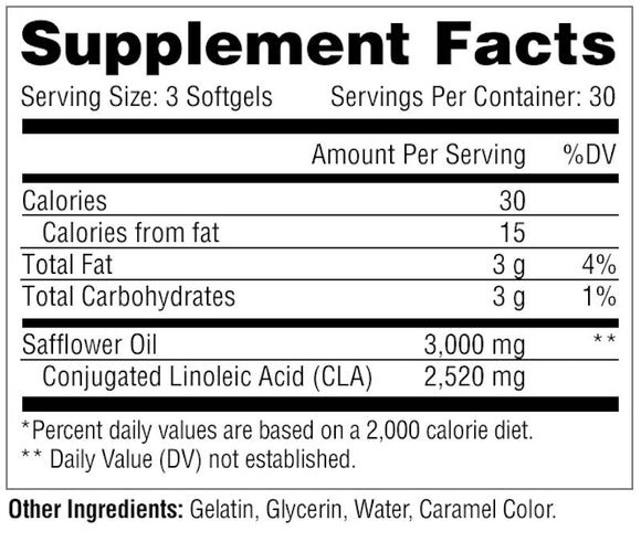 Metabolic Nutrition CLA 3000 90 Softgels|Fat Burner|Bodyandfitness.com
