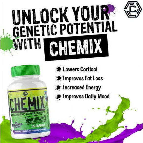 Chemix Cortibloc Balanced Cortisol 120 caps|cortisol|Bodyandfitness.com