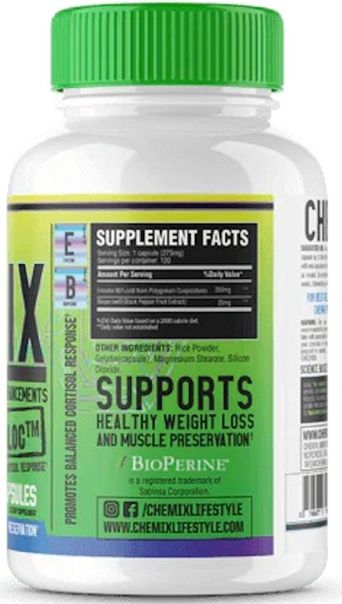 Chemix Cortibloc Balanced Cortisol 120 caps|cortisol|Bodyandfitness.com