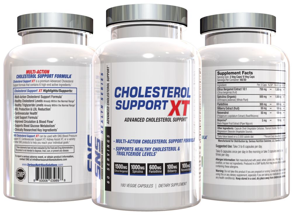 Serious Nutrition Solutions Cholesterol Support XT 3