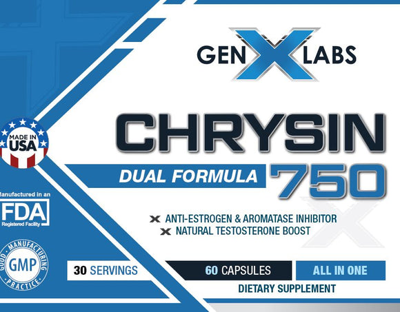 GenXLabs Chrysin 750 Double Pak|Test Booster|Bodyandfitness.com