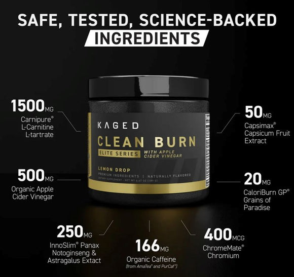 KAGED Clean Burn Elite Powder|Fat Burner|Bodyandfitness.com