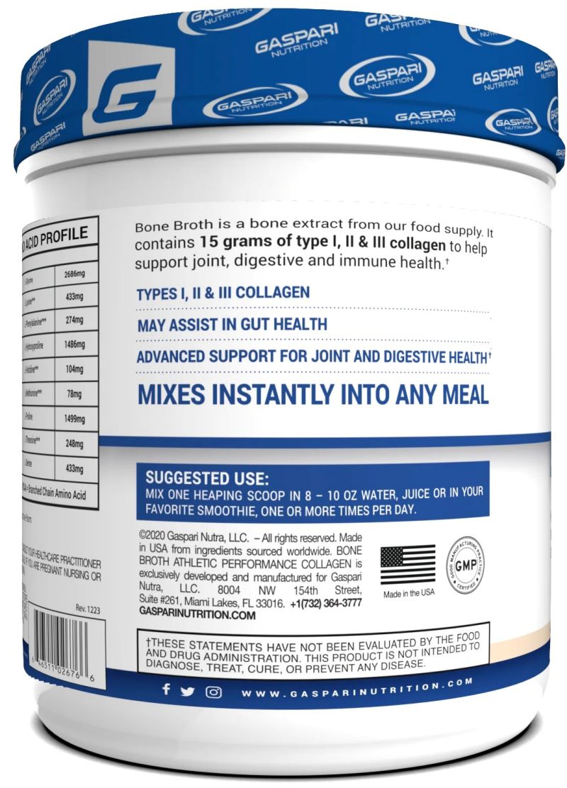 Gaspari Nutrition Bone Broth Collagen 30 servings