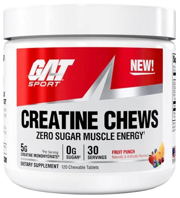 GAT SPORT Creatine Chews, Zero Sugar, Muscle Energy|Creatine|Bodyandfitness.com