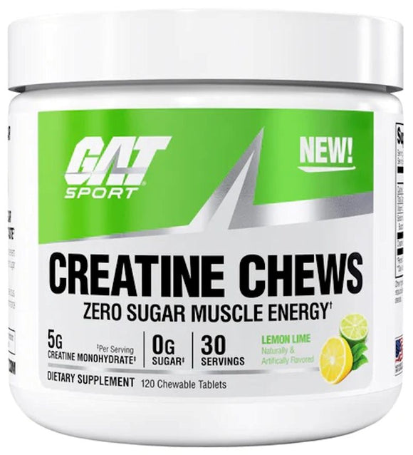GAT SPORT Creatine Chews, Zero Sugar, Muscle Energy