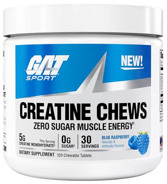 GAT SPORT Creatine Chews, Zero Sugar, Muscle Energy
