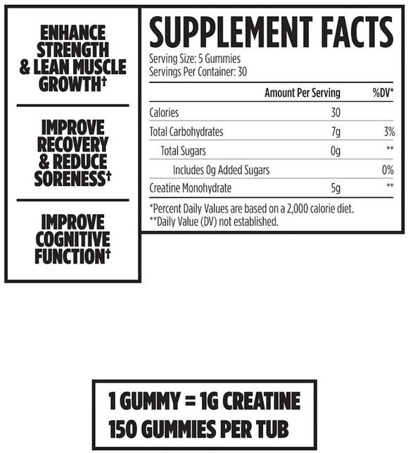 VMI Sports Creatine Gummies / Gelatin Free & Vegan Friendly