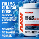 RAW Nutrition, Creatine Gummies, Strength & High-Intensity Performance|Creatine|Bodyandfitness.com