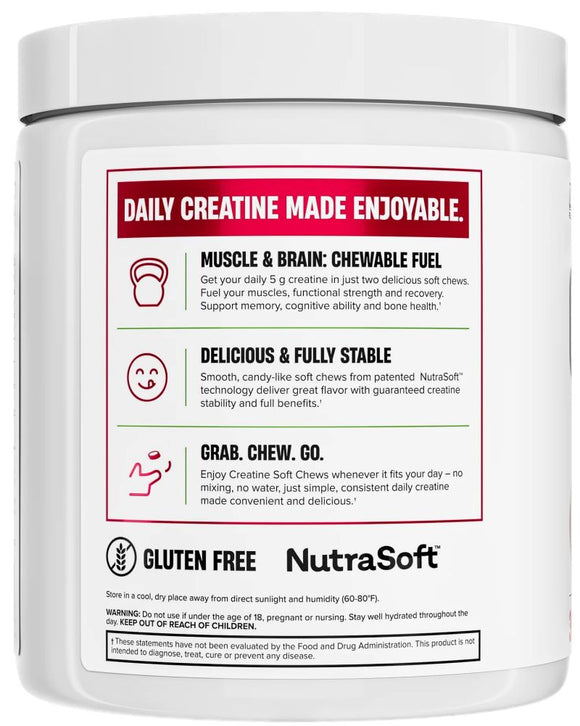 Nutrex Creatine Soft Chews 60 Count|Creatine|Bodyandfitness.com