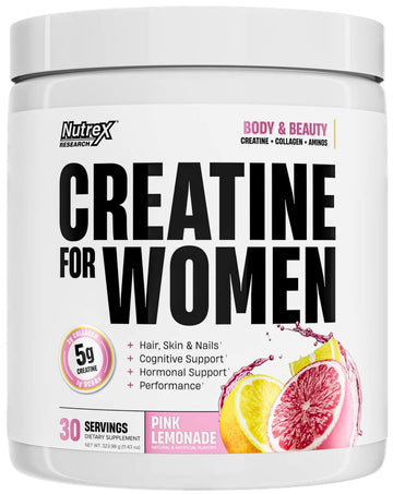 Nutrex Creatine For Women, Creatine, Collagen, BCAA|Women' Health|Bodyandfitness.com