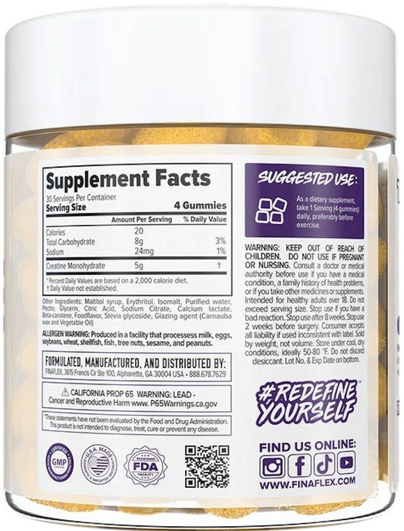 FinaFlex Creatine Gummies 30 Serving|Creatine|Bodyandfitness.com