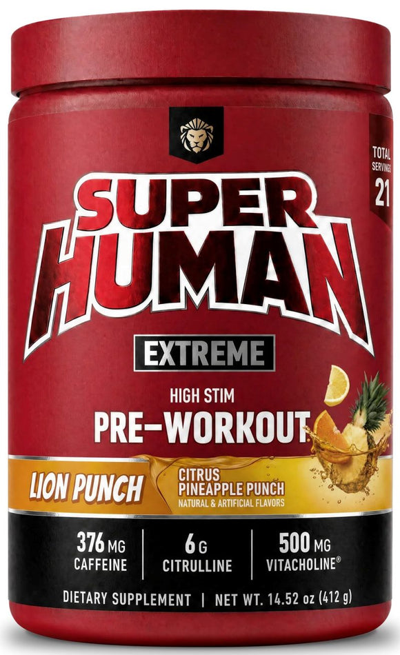 Alpha Lion SuperHuman Extreme High-Stim Pre-Workout|Pre-Workout|Bodyandfitness.com
