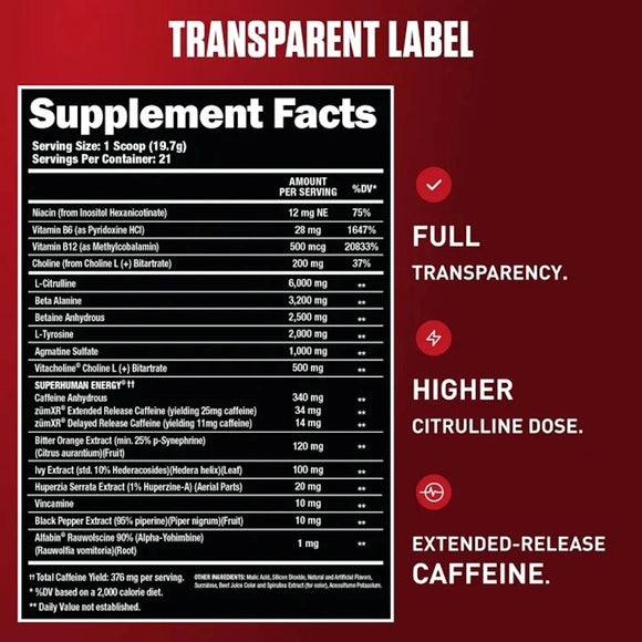 Alpha Lion SuperHuman Extreme Pre-Workout High-Stim