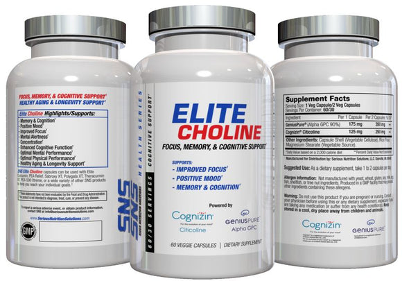 SNS Serious Nutrition Solutions Elite Choline|Memory|Bodyandfitness.com