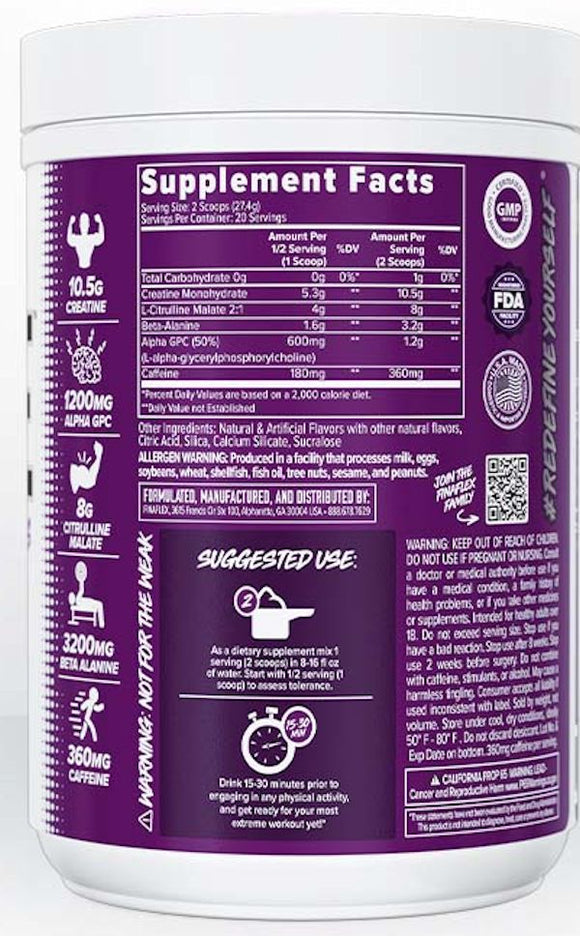 Finaflex Engage Pre Workout Train Hard and Stronger|Pre-Workout|Bodyandfitness.com