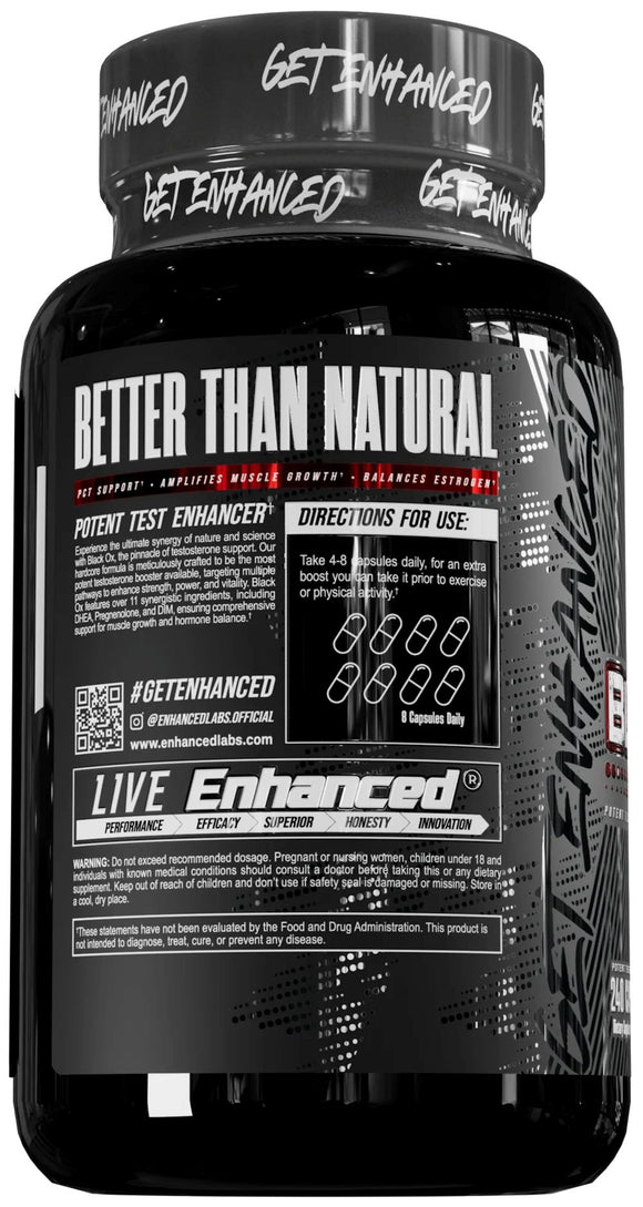 Enhanced Labs Black Ox High Potency 240 Caps|Test Booster|Bodyandfitness.com