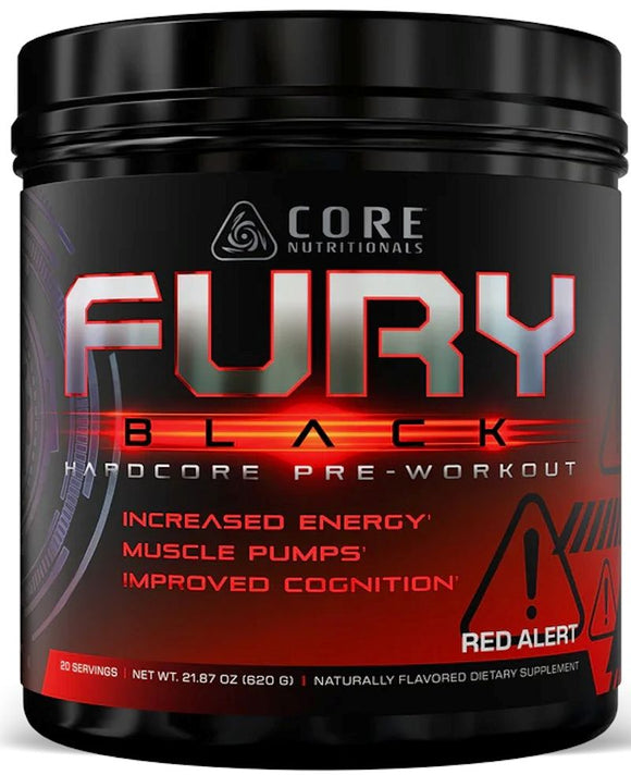 Core Nutritionals FURY BLACK Pre-Workout High Stim|Pre Workout|Bodyandfitness.com