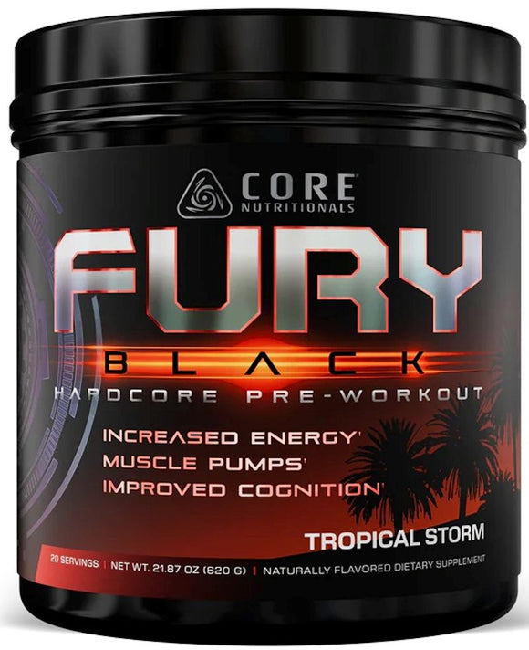 Core Nutritionals FURY BLACK Pre-Workout High Stim|Pre Workout|Bodyandfitness.com