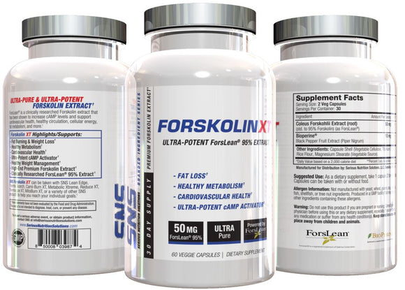 Serious Nutrition Solutions SNS Forskolin XT 60ct|Fat Burner|Bodyandfitness.com