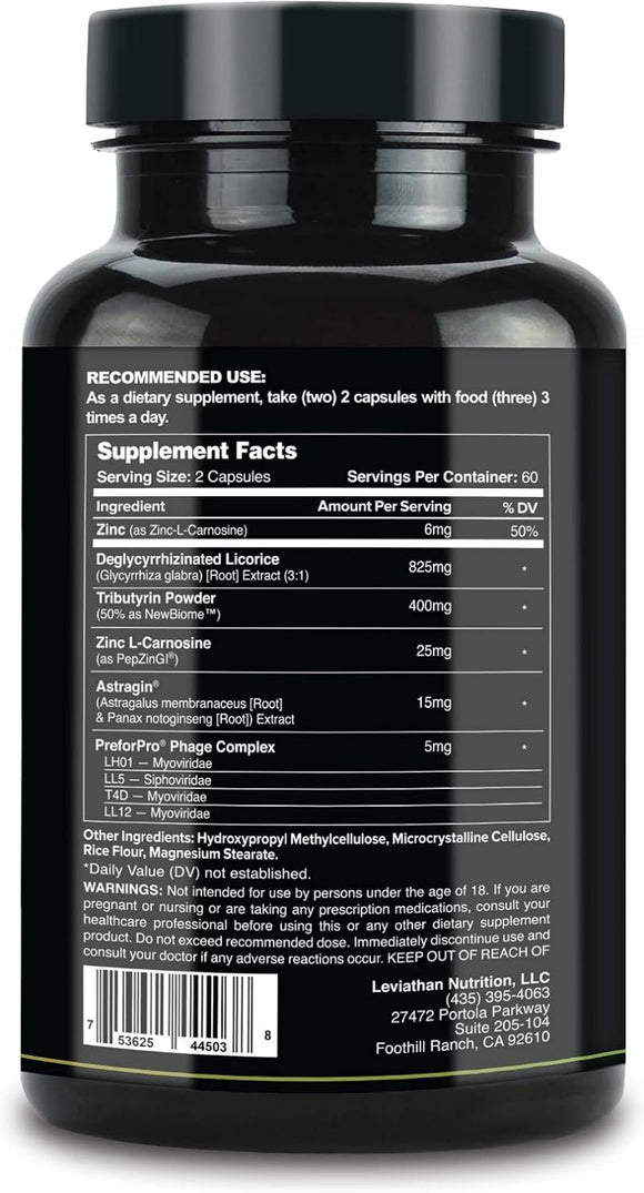 Leviathan Nutrition GI Support | Promotes Healthy Gut Health & Gut Bacteria