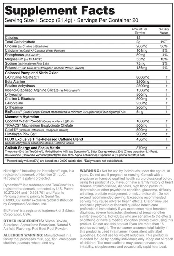 Nutrithority Gaint's Brew Intense Pre-Workout fact