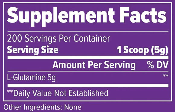 FinaFlex Pure Glutamine 1000mg 200 serving|Glutamine|Bodyandfitness.com