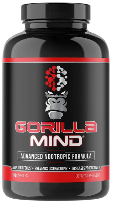 Gorilla Mind, Advanced Nootropic Formula, 150 Capsules|Memory|Bodyandfitness.com