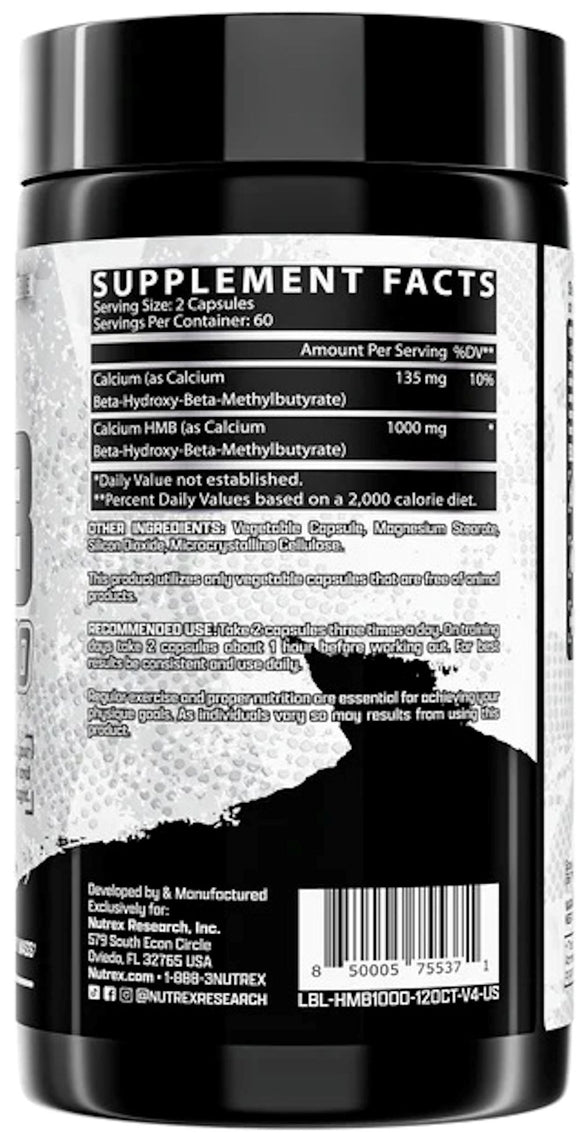 Nutrex Research HMB 1000 | Lean Muscle Builder|Muscle Builder|Bodyandfitness.com
