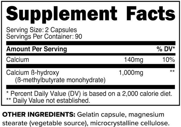 PrimaForce HMB 180 caps BCAA fact