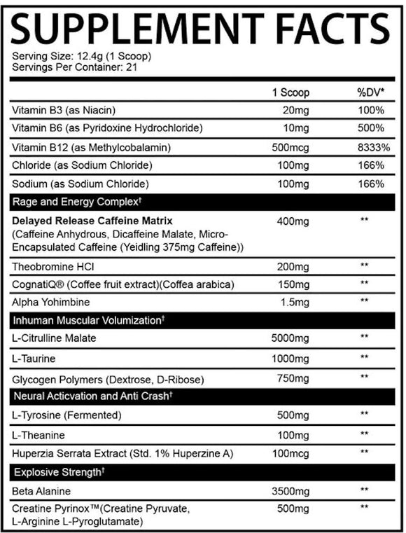 AfterDark Supplements Inhuman Pre-Workout|Pre-Workout|Bodyandfitness.com