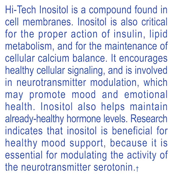 Hi-Tech Pharma Inositol Mood Support 100 Veggie Capsules