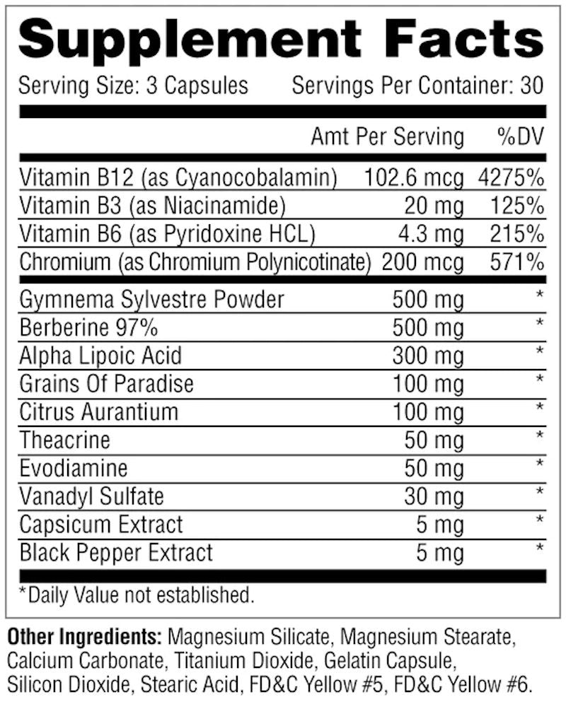 Metabolic Nutrition Insulean fat Burner 90 Capsules fact