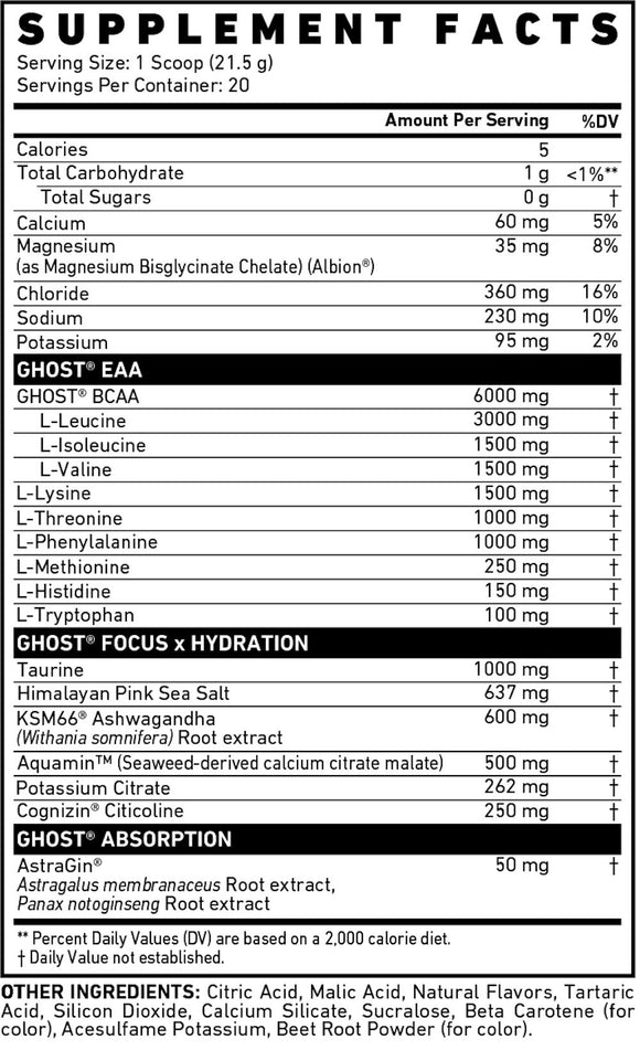 Ghost Intra EAA BCAA Hydration Orange Squeeze|Post Workout|Bodyandfitness.com